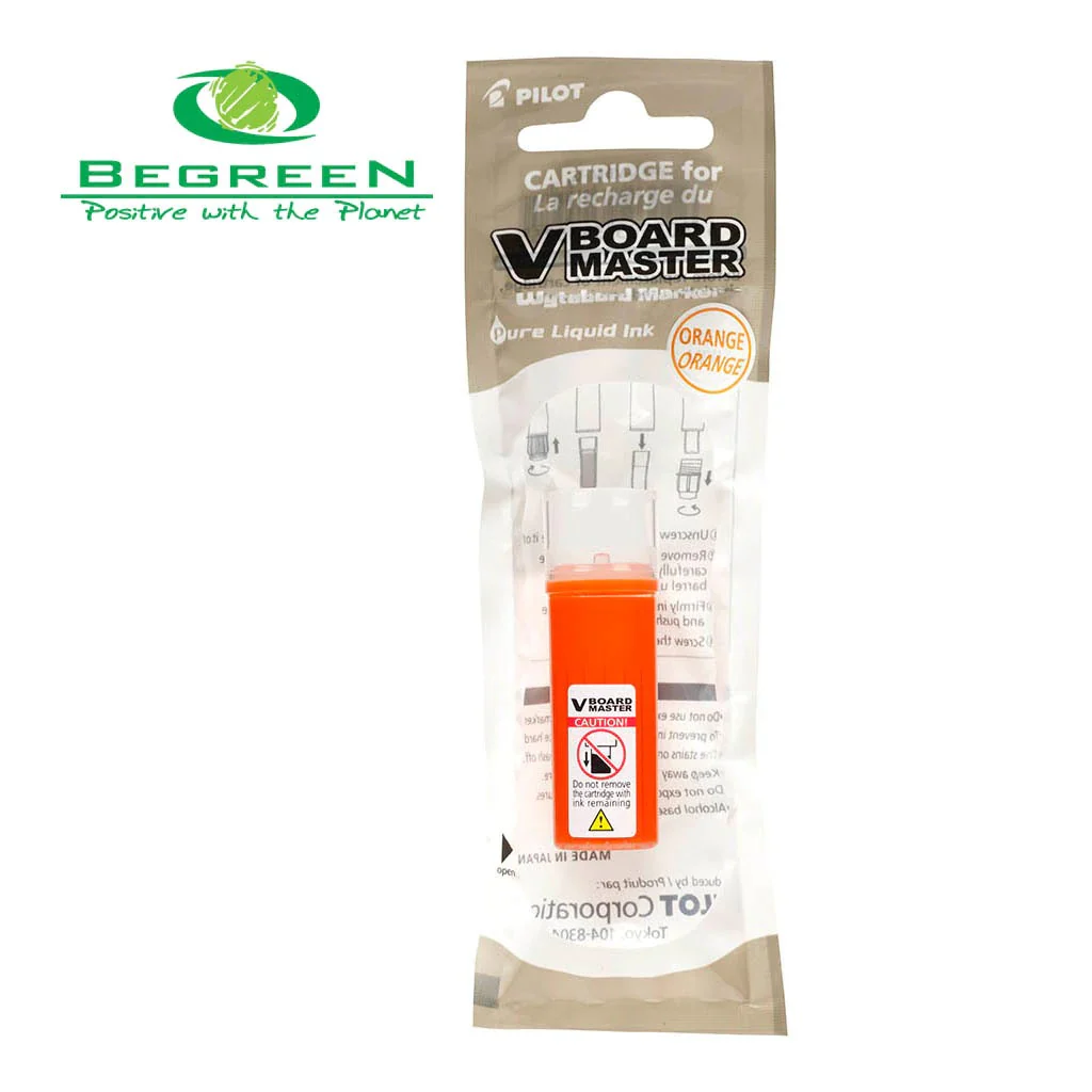 Pilot Begreen V Board Whiteboard Marker Orange Refill - Nail Gallerys