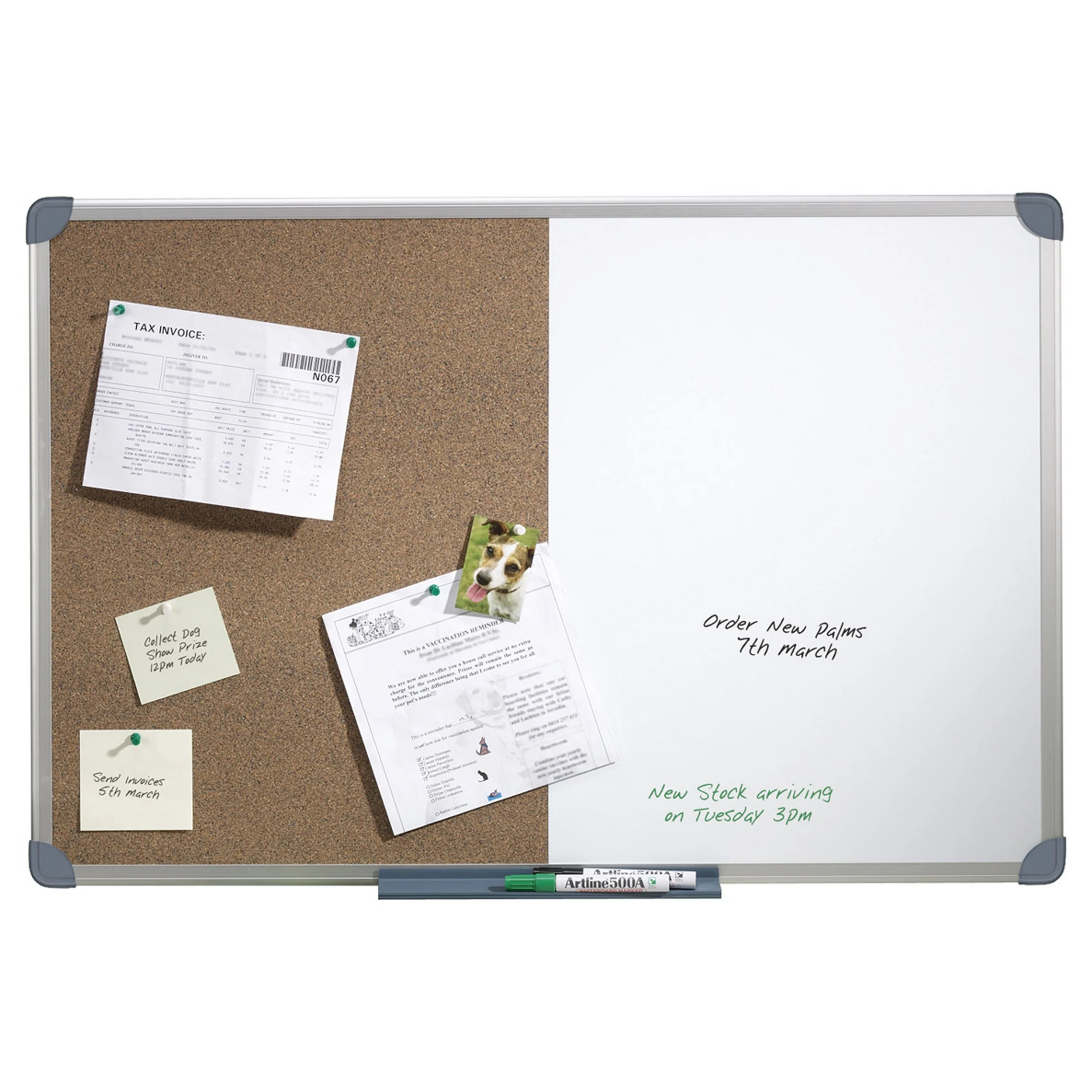 Quartet Penrite Combo Board Aluminium Frame S/l - Nail Gallerys