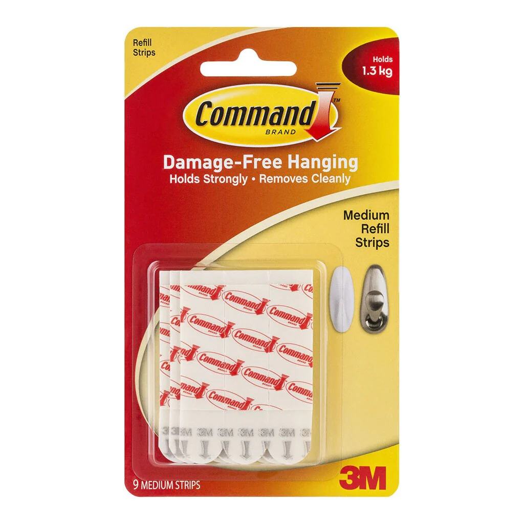 Command Strips Refill 17021p Medium White Pack Of 9 - Nail Gallerys