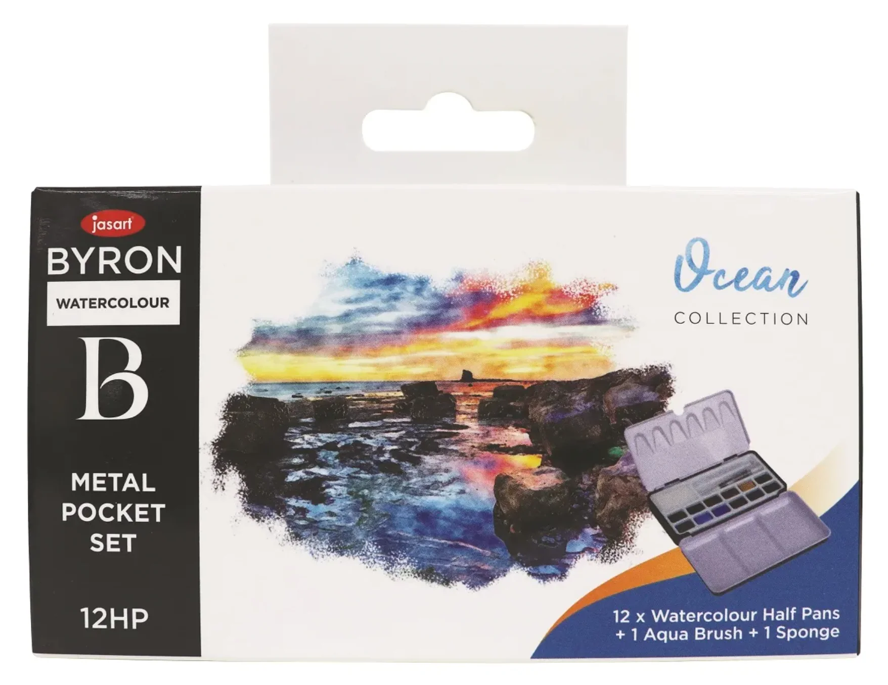 Jasart Byron Watercolour Ocean Half Pan Pocket Set Of 12 - Nail Gallerys