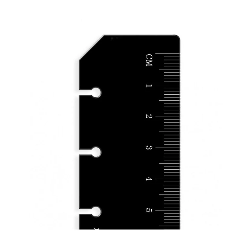 Filofax Ruler Page Marker Black A4 - Nail Gallerys