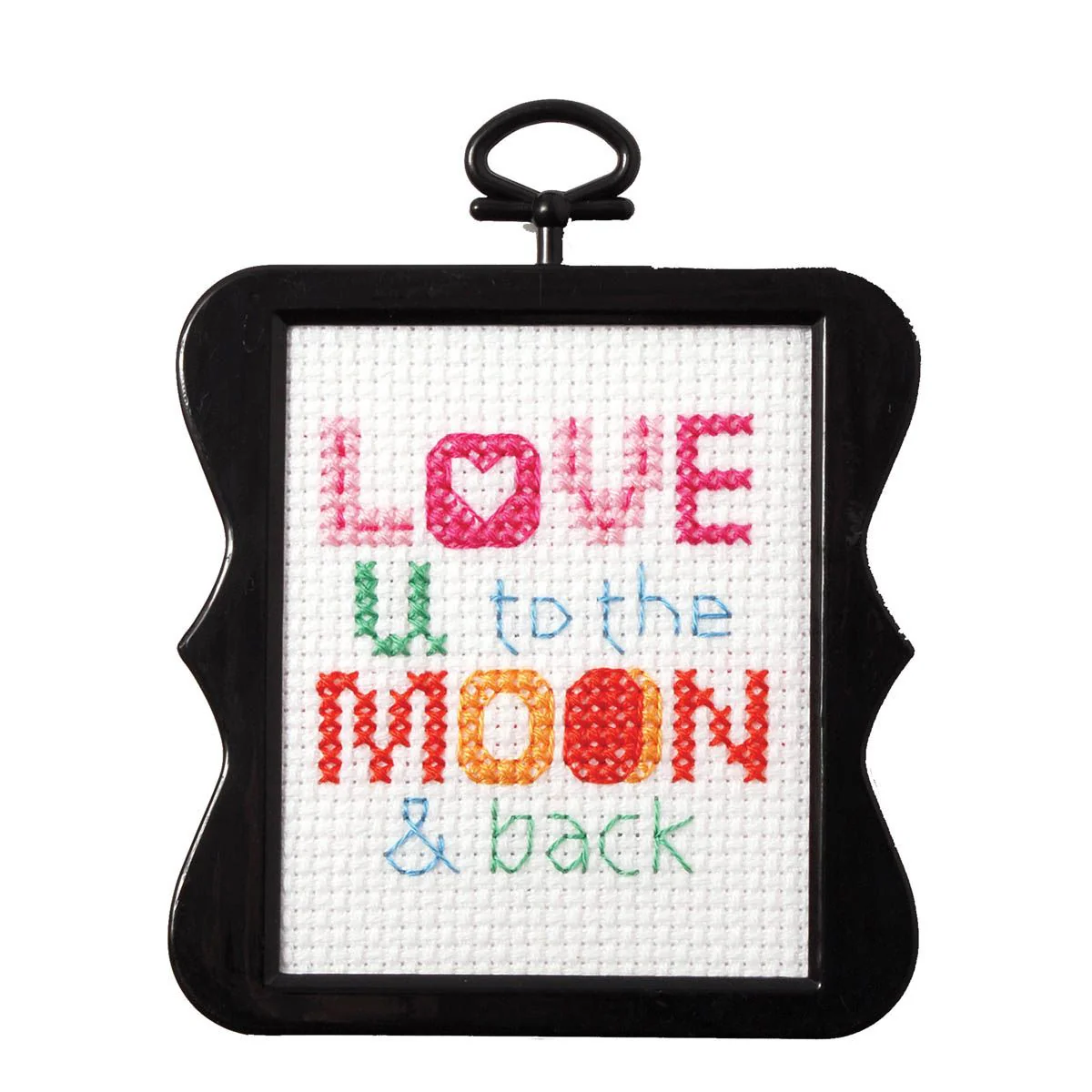 Bucilla Beginner Mini Cross Stitch Kit - Love You To The Moon & Back - Nail Gallerys