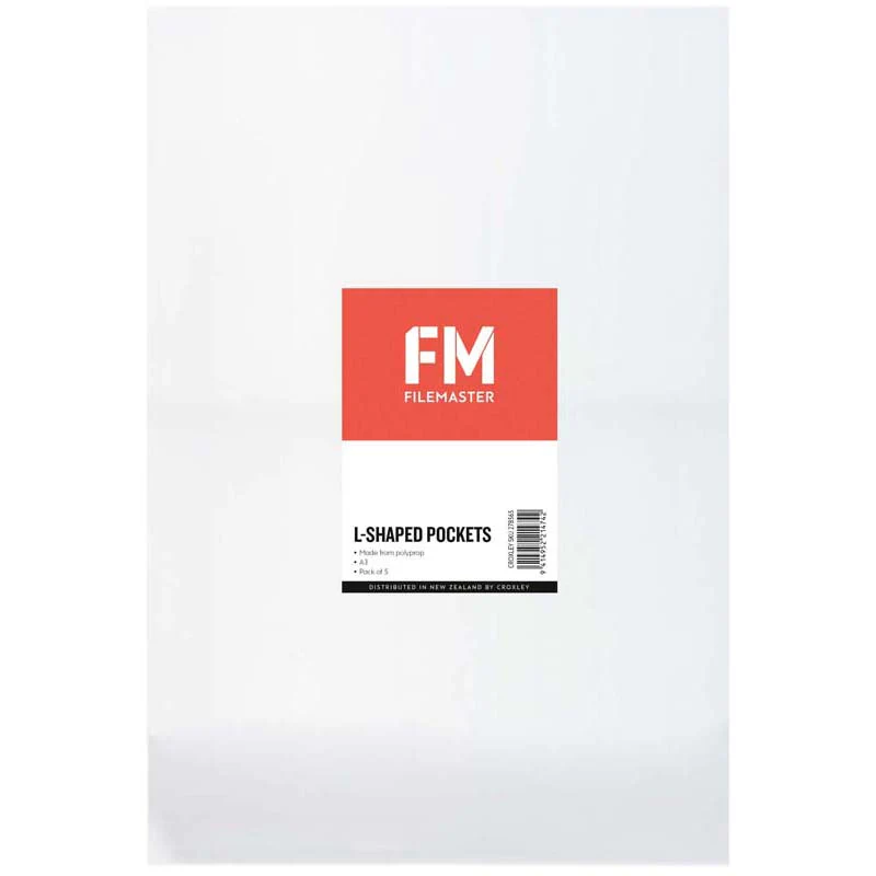 FM Pocket L Shape A3 Clear 5 Pack - Nail Gallerys