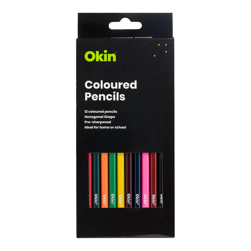 Okin Colouring Pencils Pack of 12 - Nail Gallerys