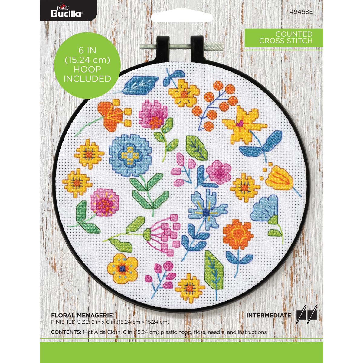 Bucilla Counted Cross Stitch Kit - Floral Menagerie - Nail Gallerys