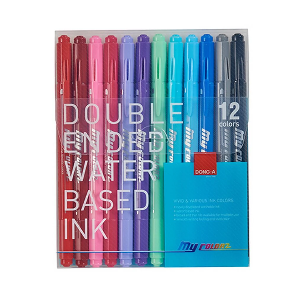 Dong-A My Color2 Twin Tip Marker Set of 12 - Nail Gallerys