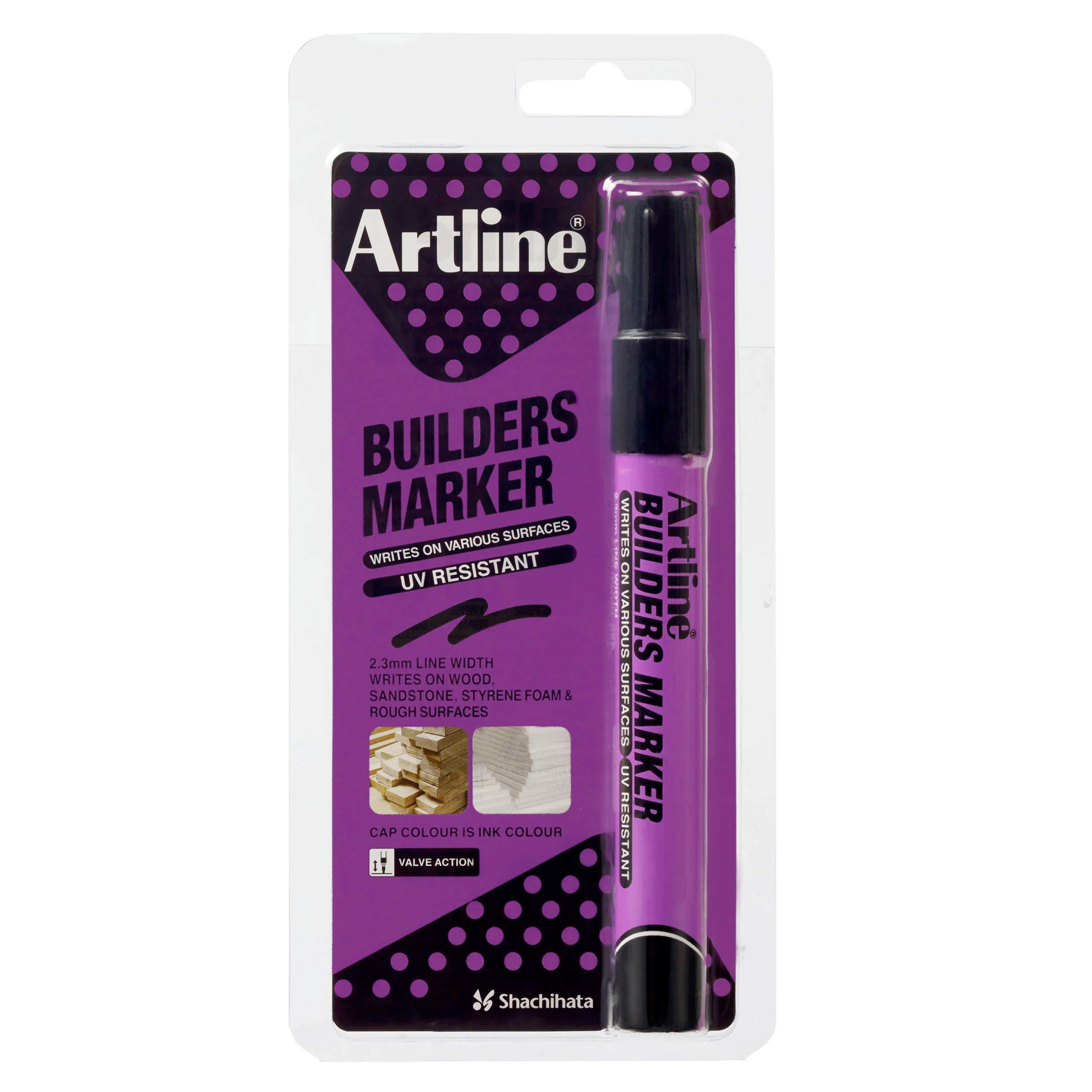 Artline Builders Permanent Marker Black - Nail Gallerys