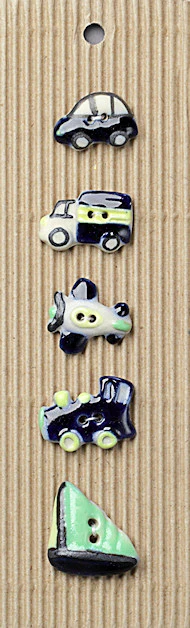 Incomparable Buttons - Transport - Card of 5 - Nail Gallerys