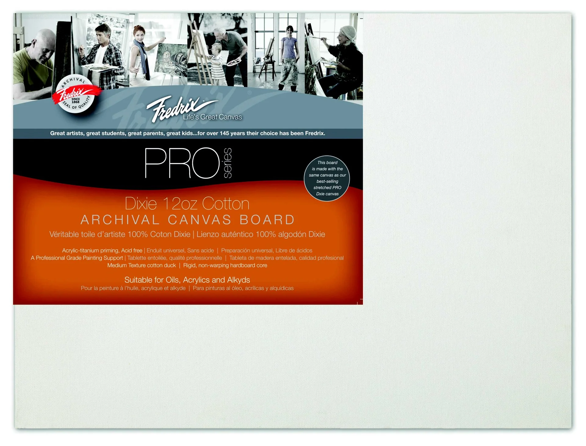Fredrix Archival Cotton Canvas Boards - Nail Gallerys