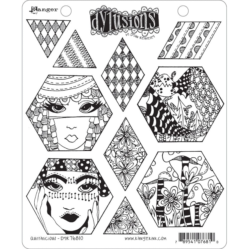 Dyan Reaveley's Dylusions Stamp Collection Quiltalicious - Nail Gallerys