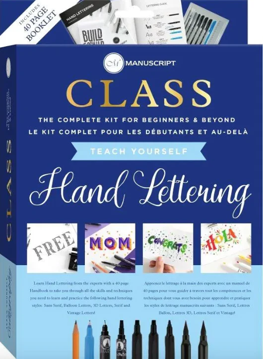 Manuscript Class Teach Yourself Hand Lettering Kit - Nail Gallerys