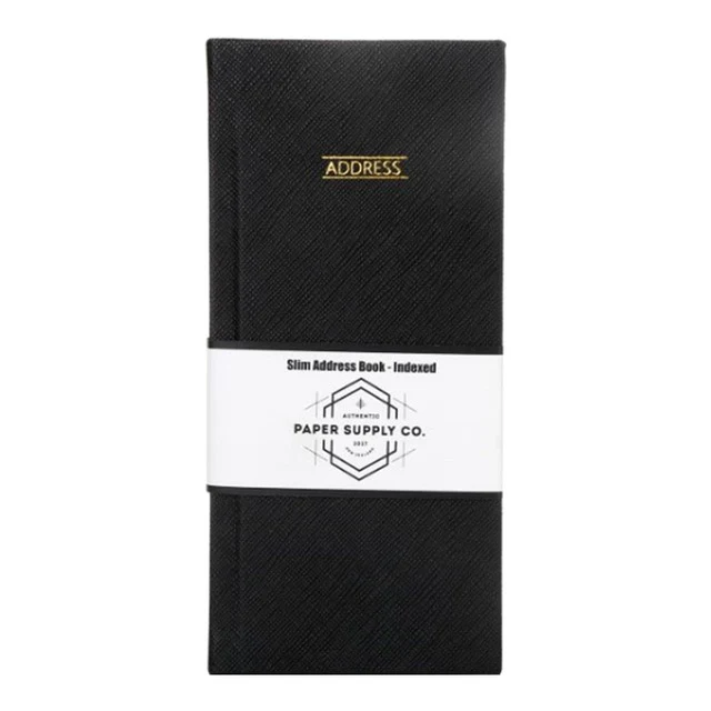 OSC Citta Black Address Book Slimline - Nail Gallerys