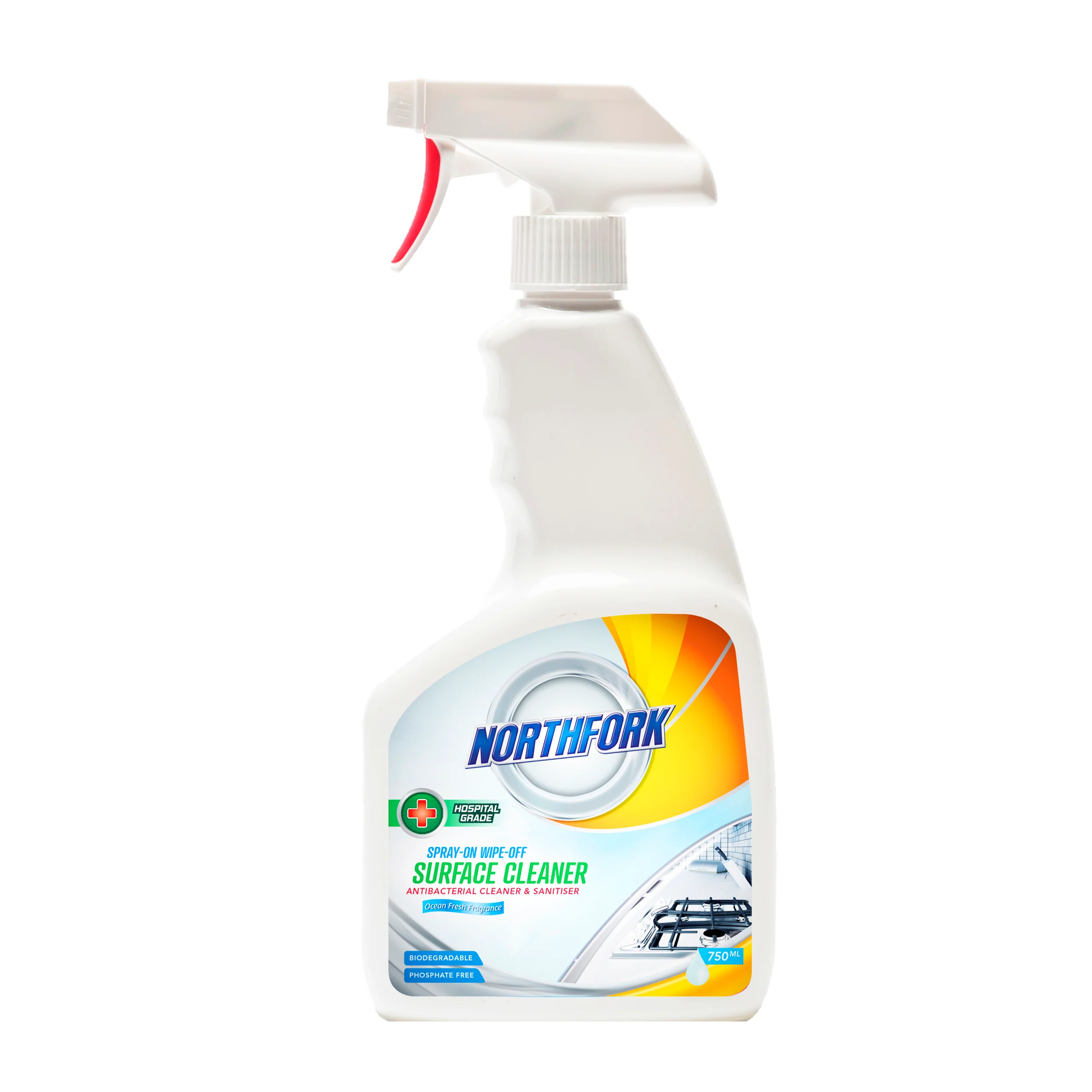 Northfork Spray On Wipe Off Surface Clean 750ml - Pack Of 12 - Nail Gallerys