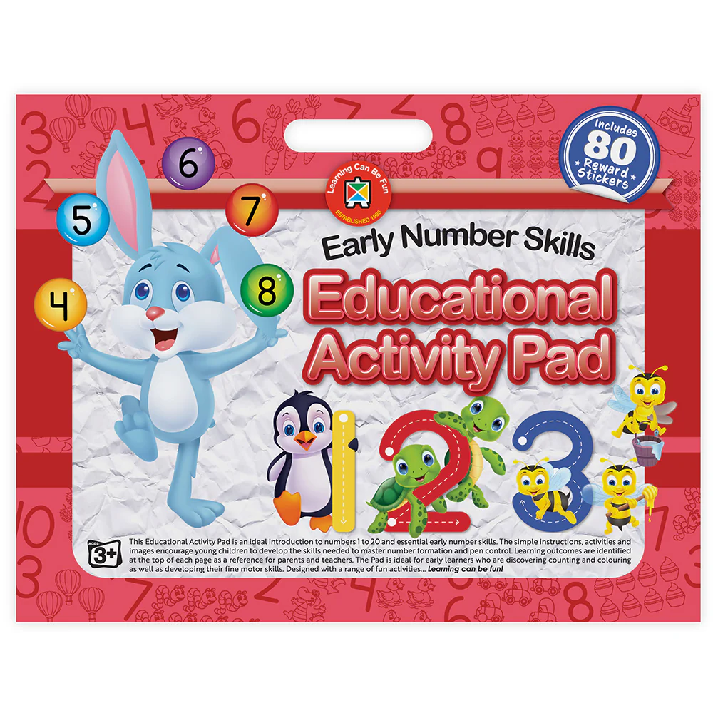 Learning Can Be Fun Early Number Skills Educational Activity Pad - Nail Gallerys