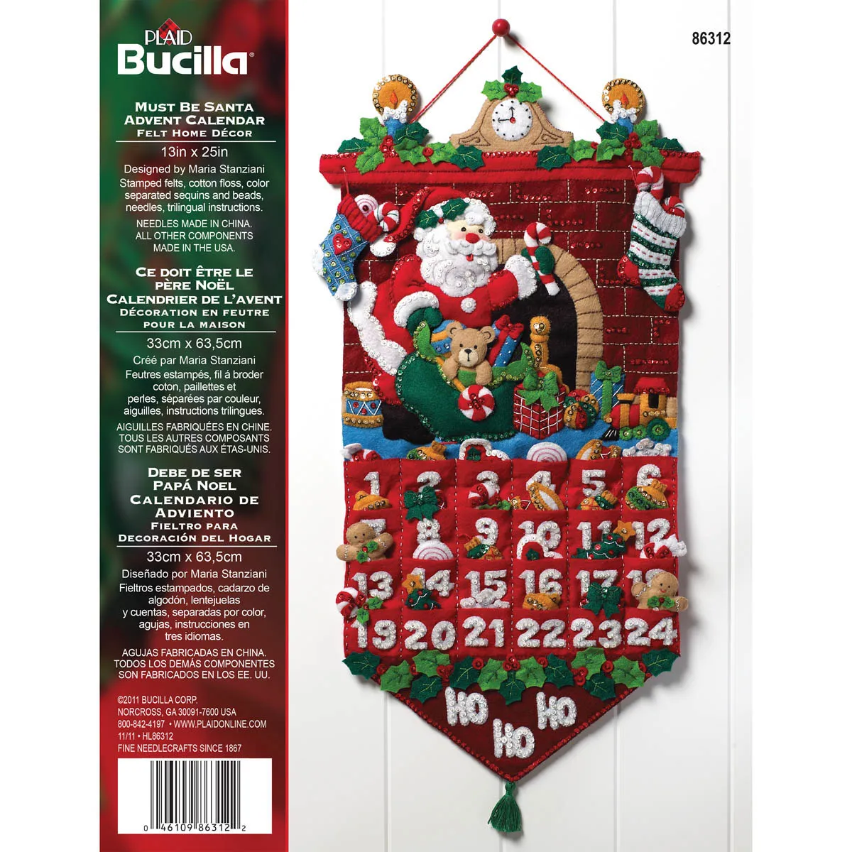 Bucilla Advent Calendar Must Be Santa - Nail Gallerys