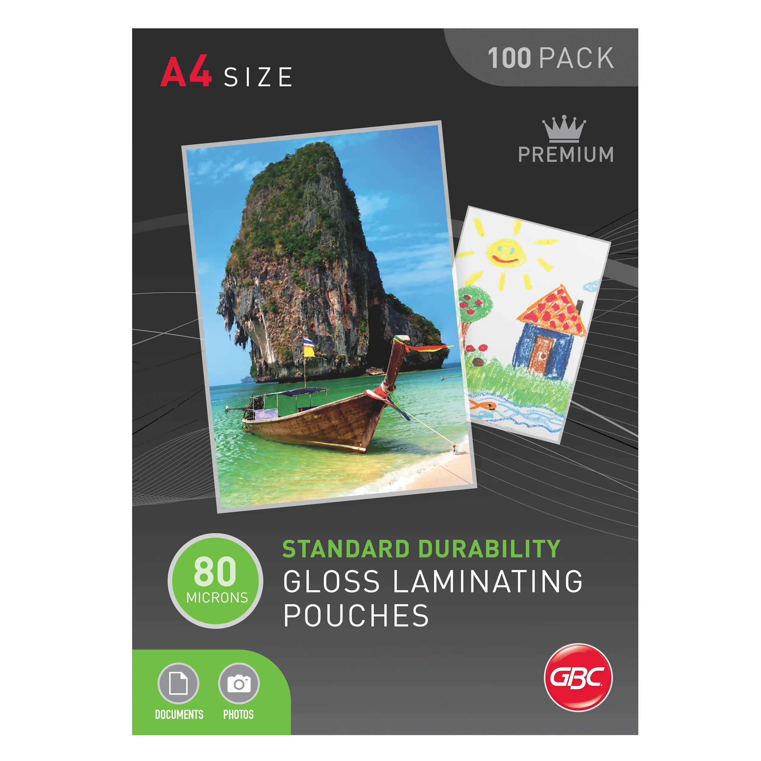 GBC Signature A4 80 Micron Laminating Pouches Pack Of 100 - Nail Gallerys
