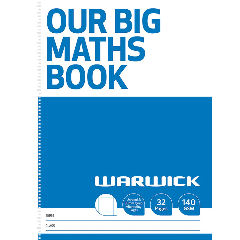 Warwick Our Big Maths Modelling Book 30mm Quad 32 Page - Nail Gallerys