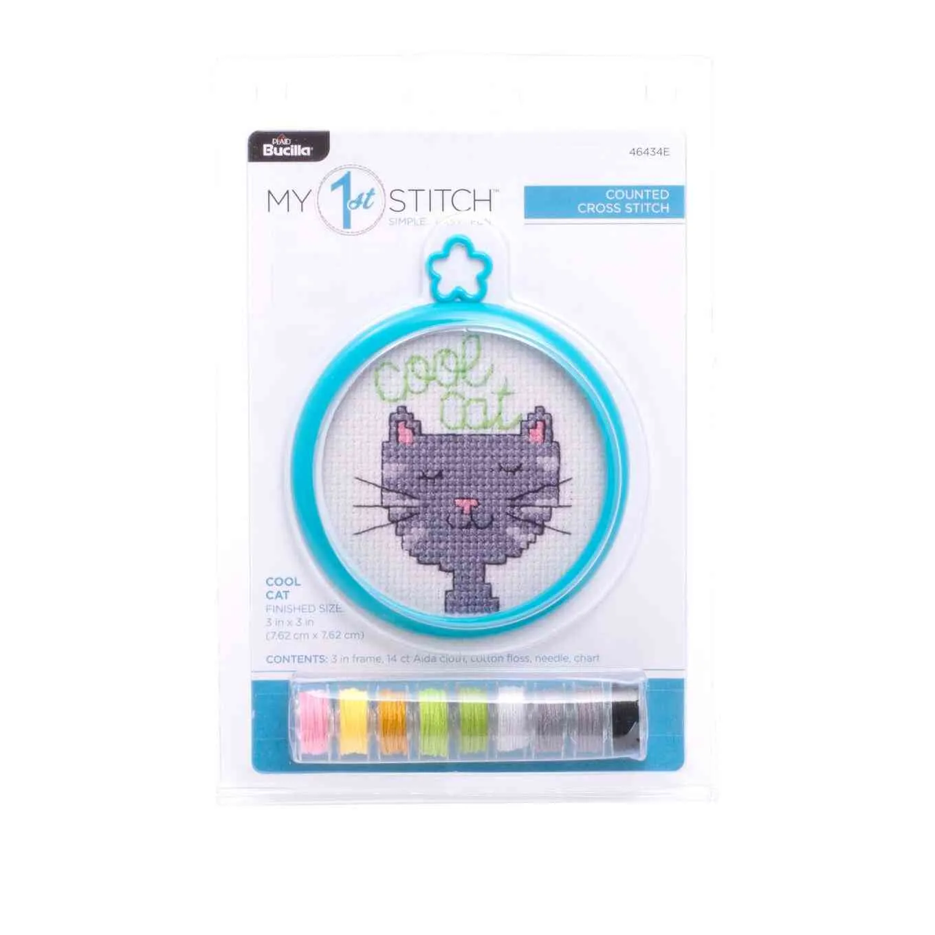 Bucilla My First Cross Stitch Kit - Cool Cat - Nail Gallerys