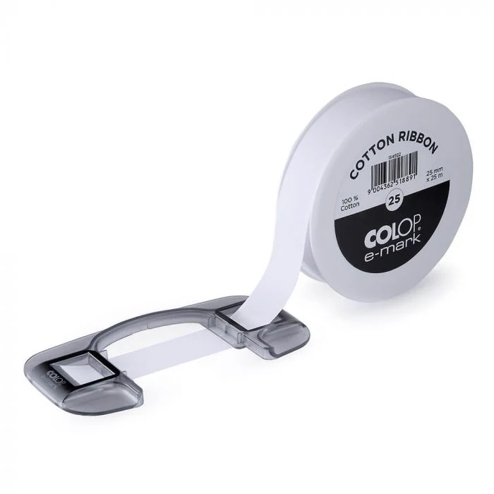 Colop E-mark Ribbon White Cotton - Nail Gallerys