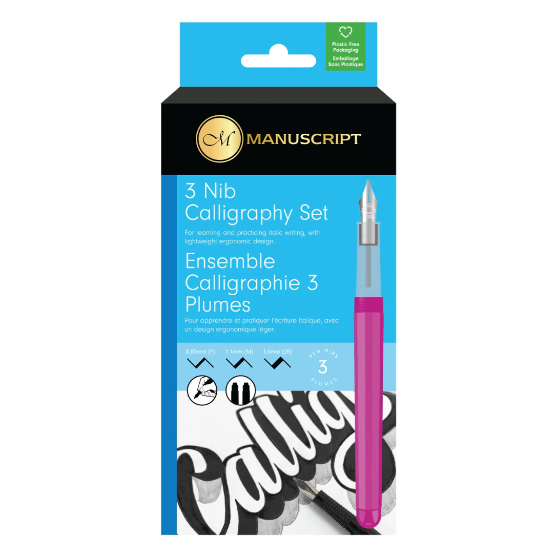 Manuscript Creative Calligraphy Pen Set Of 3 Nibs - Nail Gallerys