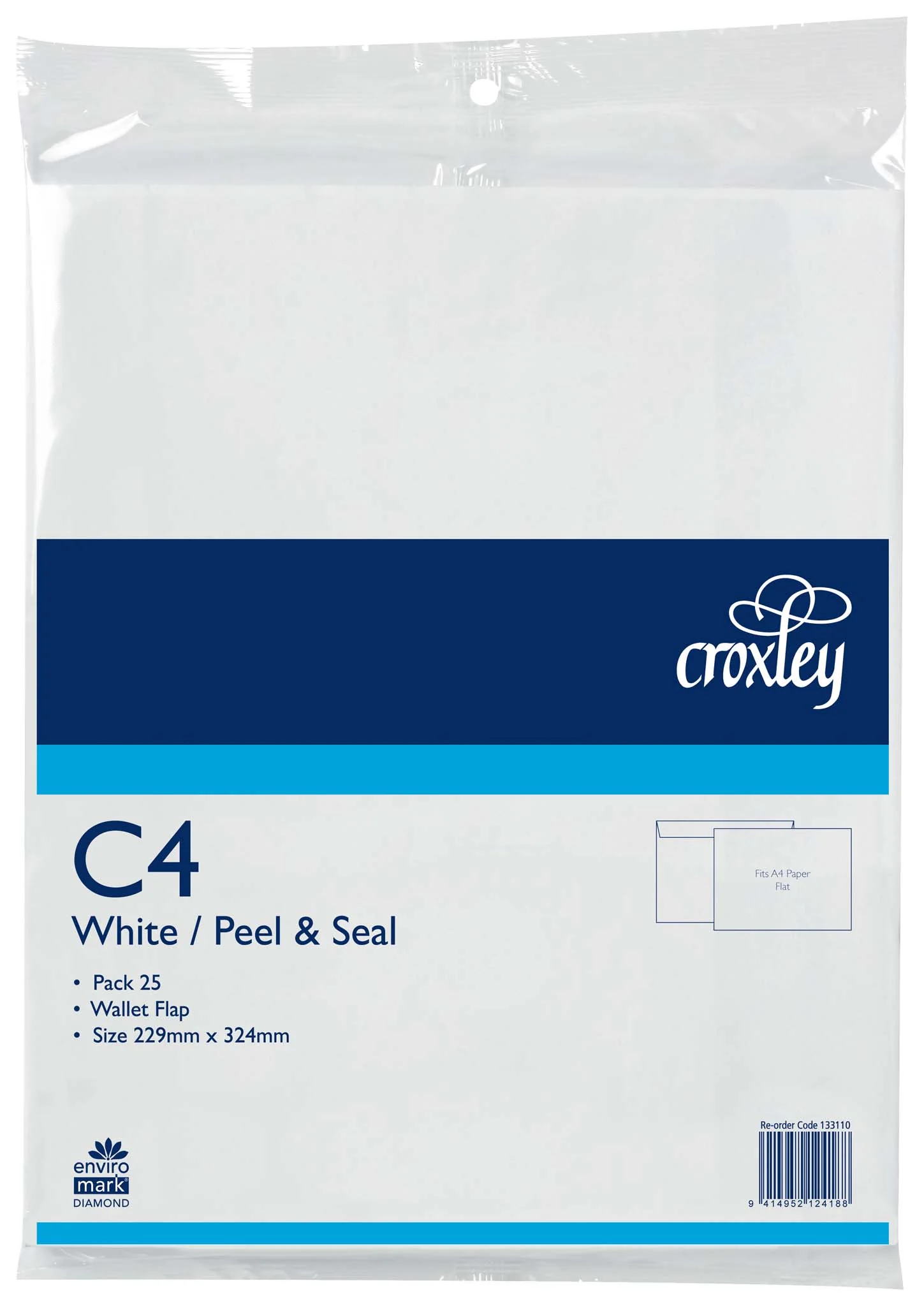 Croxley Envelope C4 Peel And Seal Wallet Flap Pack - Nail Gallerys