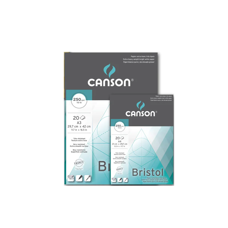 Canson Bristol Sheets 50x65cm 250gsm (50 Sheets) - Nail Gallerys