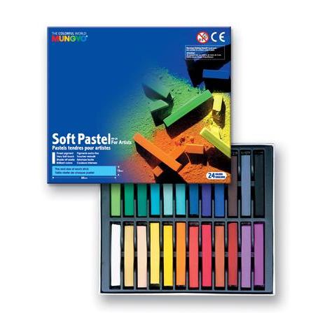 Mungyo Artists' Soft Pastels Set of 24 - Nail Gallerys