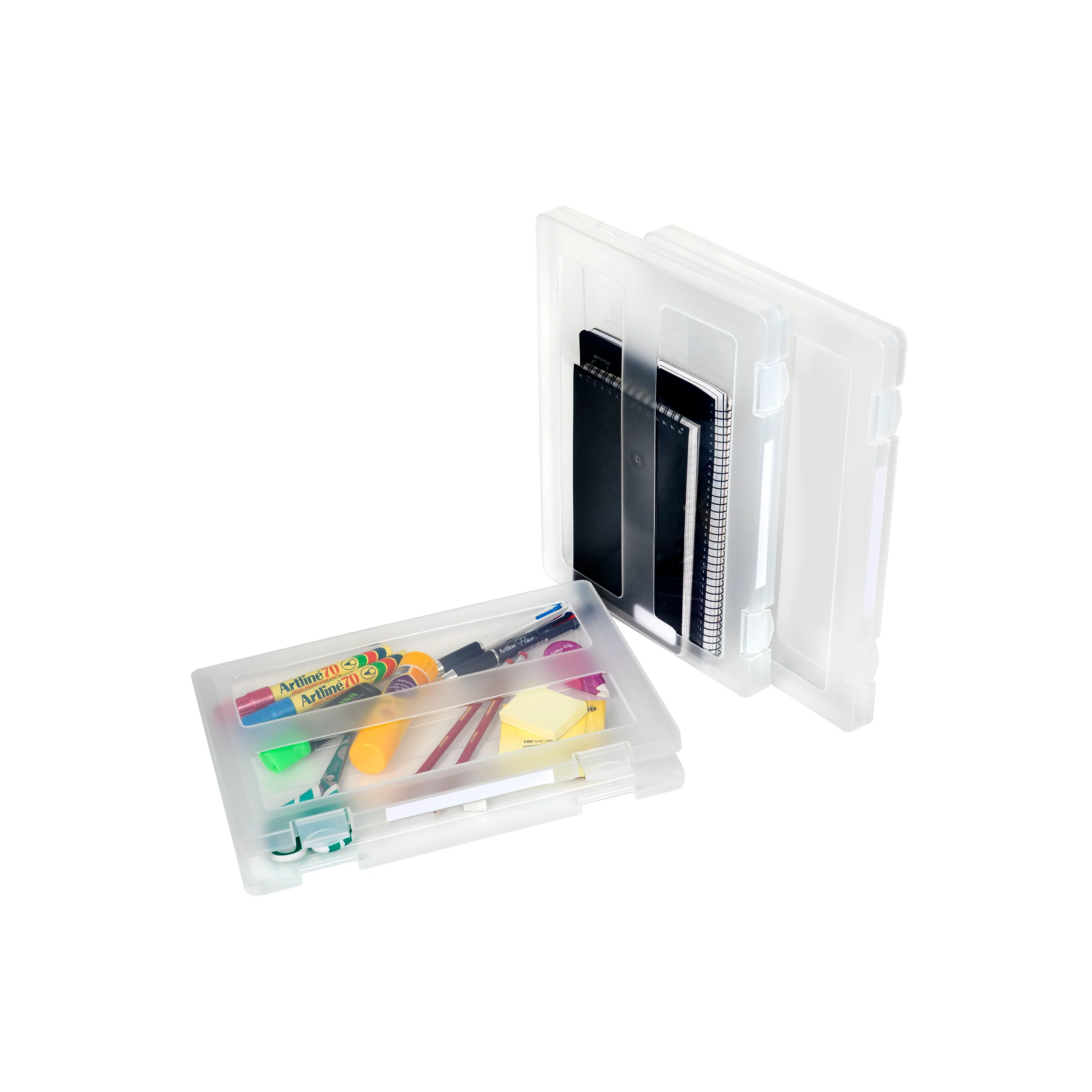 Marbig Plastic A4 File Case Clear With Clip Label - Nail Gallerys