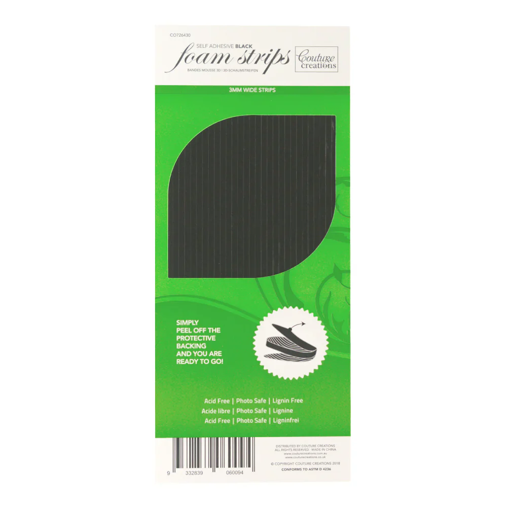 Couture Creations Adhesive 3D Foam 3mm Strips - Nail Gallerys