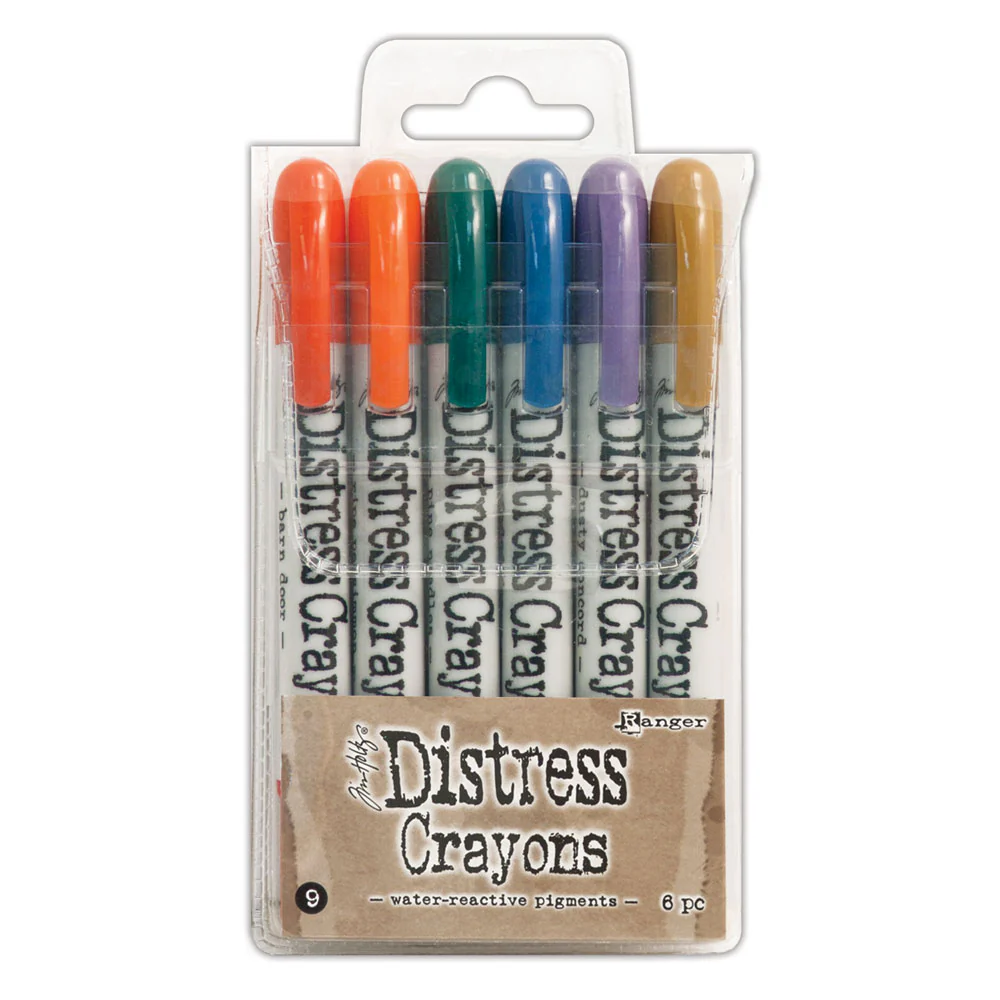 Ranger Distress Crayons Set #9 Pack of 6 - Nail Gallerys