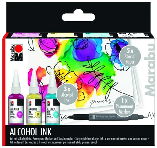 Marabu Alcohol Ink Set Flowers - Nail Gallerys