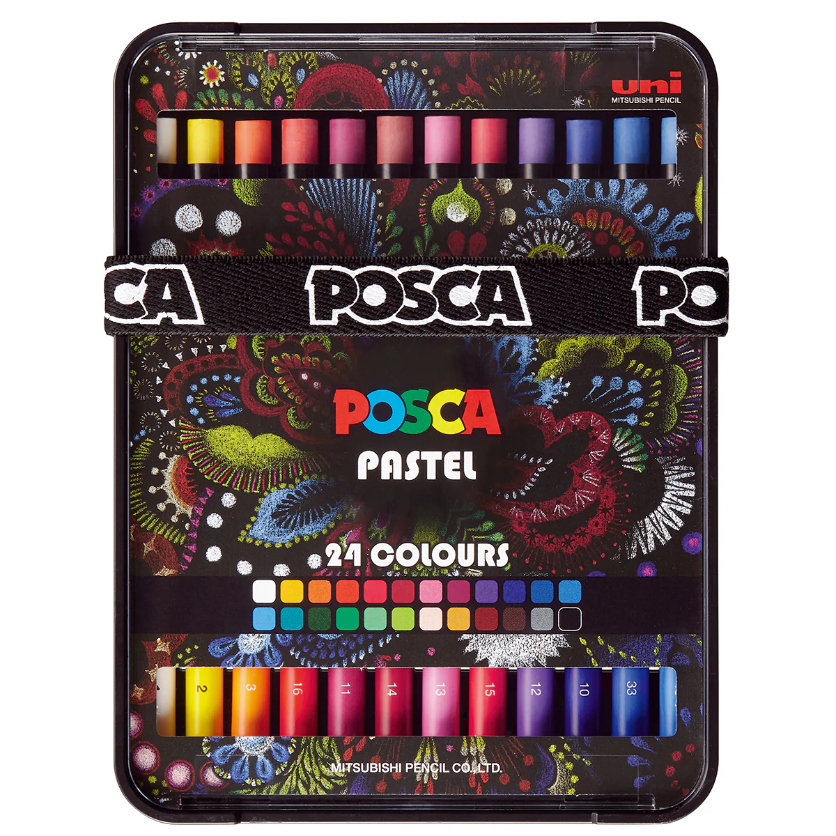 Uni Posca Pastels Assorted Set Of 24 - Nail Gallerys