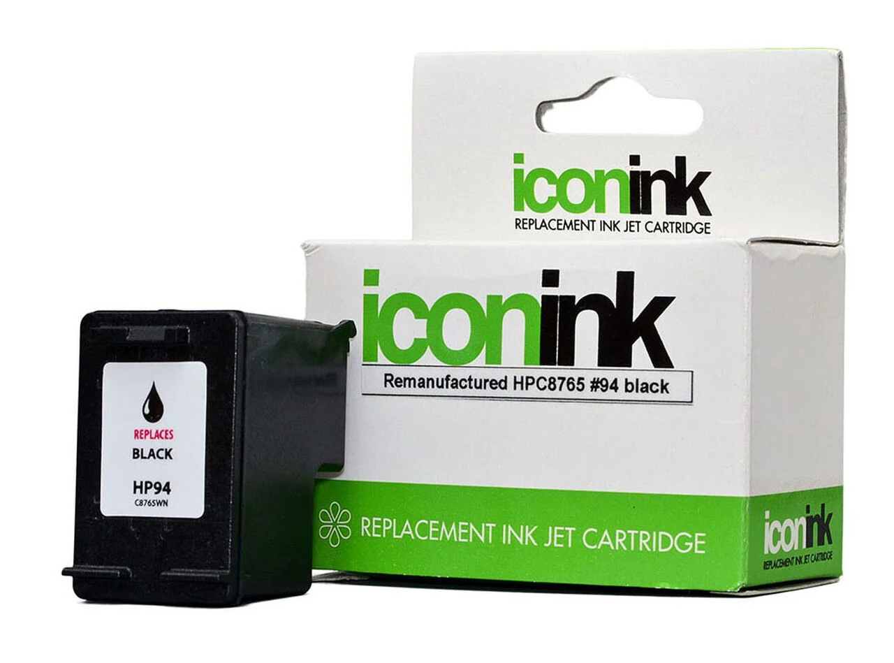 Icon Remanufactured Hp 94 Black Ink Cartridge (c8765wa) - Nail Gallerys