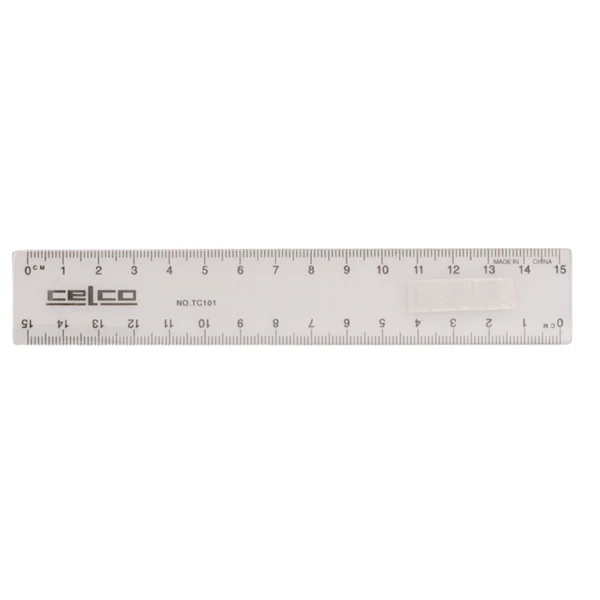 Celco Ruler 15cm Plastic Clear - Pack Of 25 - Nail Gallerys