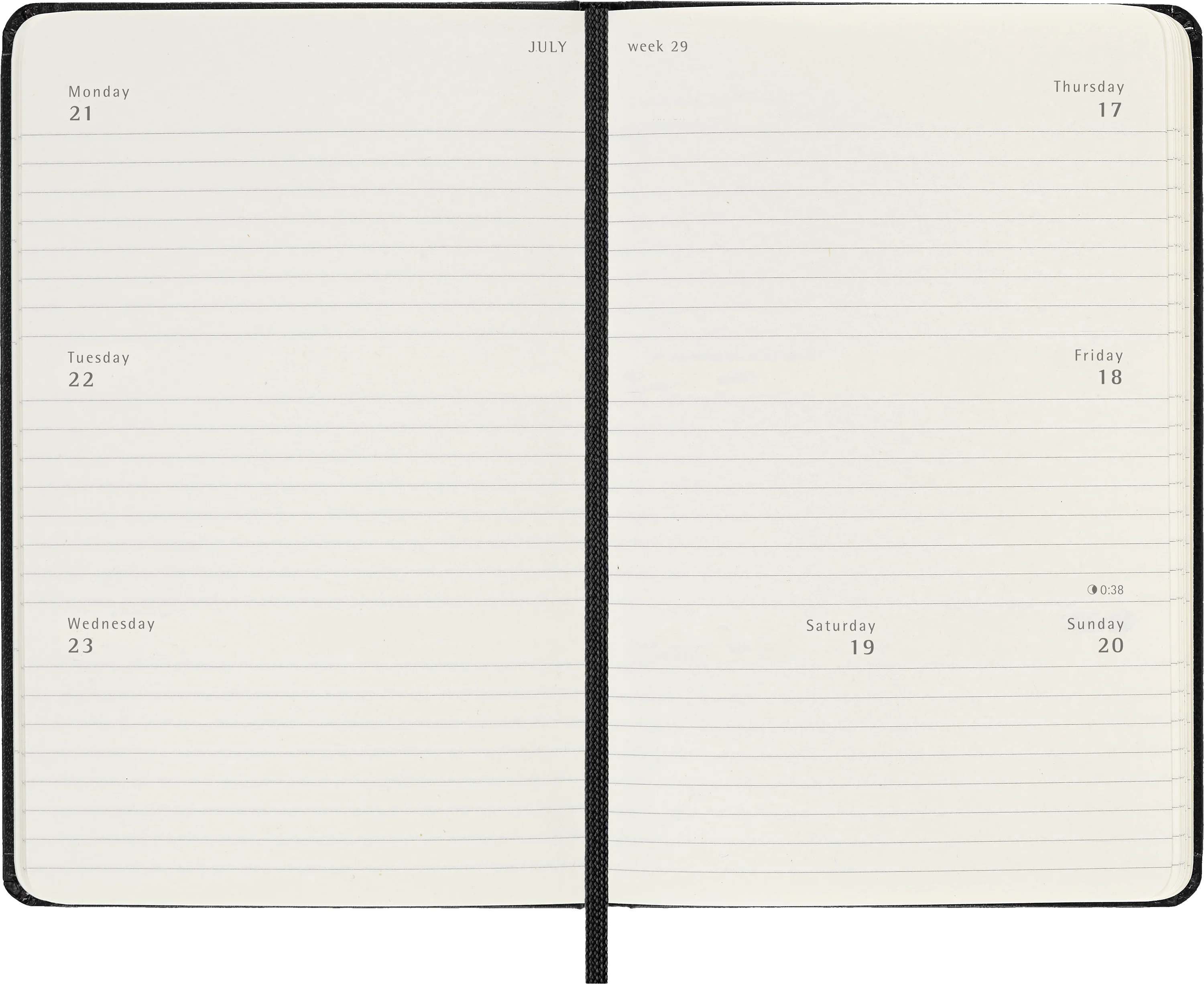 Moleskine 12 Month Weekly Horizontal HC Diaries - Nail Gallerys