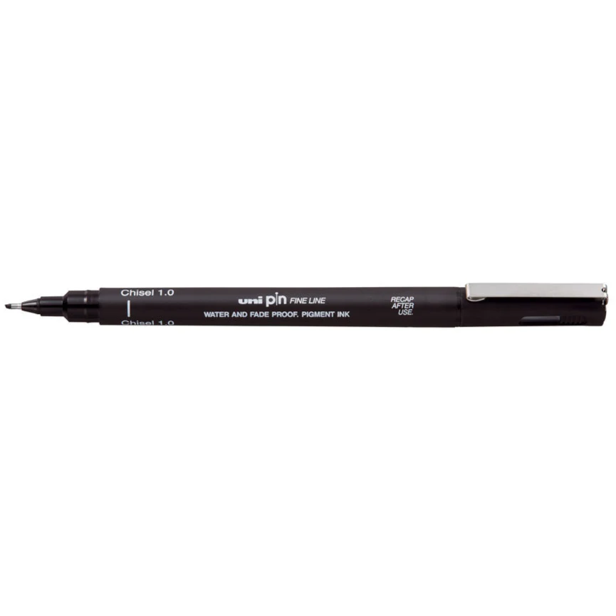 Uni Pin Permanent Black Chisel Fineliners - Nail Gallerys