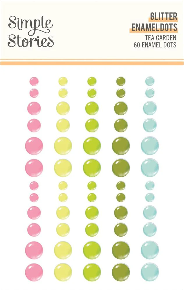 Simple Stories Tea Garden Glitter Enamel Dots 60 Pieces - Nail Gallerys