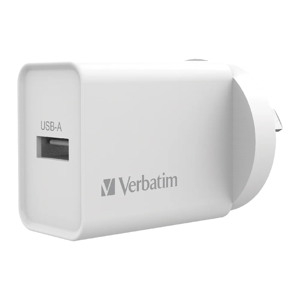Verbatim Essentials Usb Charger Single Port 2.4a White - Nail Gallerys