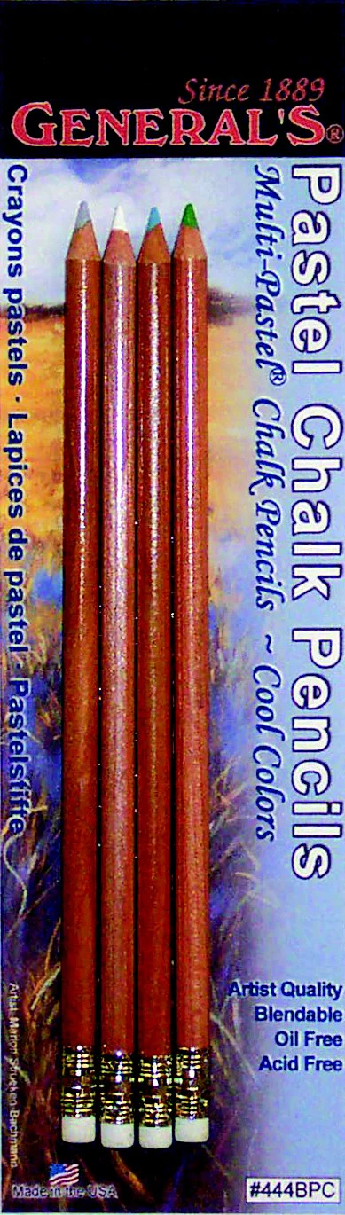 General's Pastel Chalk Pencils Cool Colours Set of 4 - Nail Gallerys