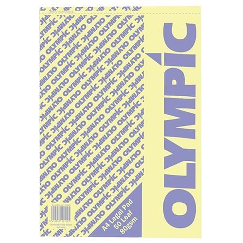 Olympic Pad A4 Legal Yellow Paper 50 Leaf 80gsm - Nail Gallerys
