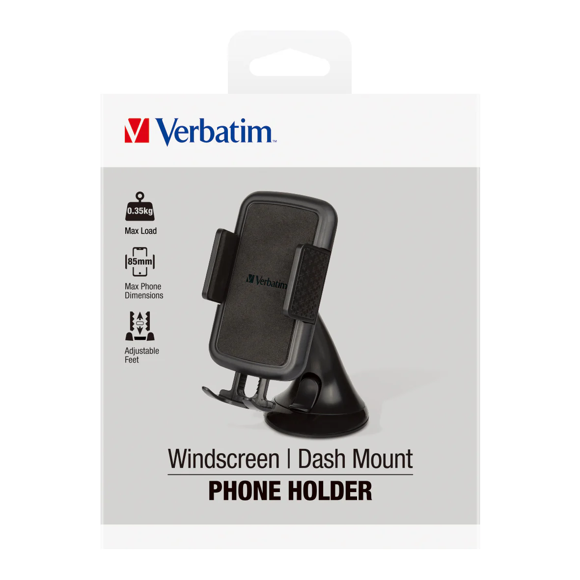 Verbatim Essentials Phone Mount Windscreen/dash Black - Nail Gallerys