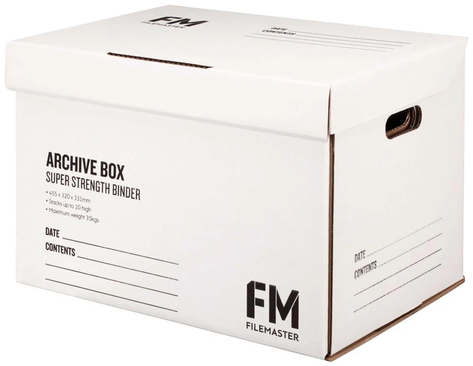FM Box Archive White Super Strength 462x332x330mm Inside Measure - Nail Gallerys