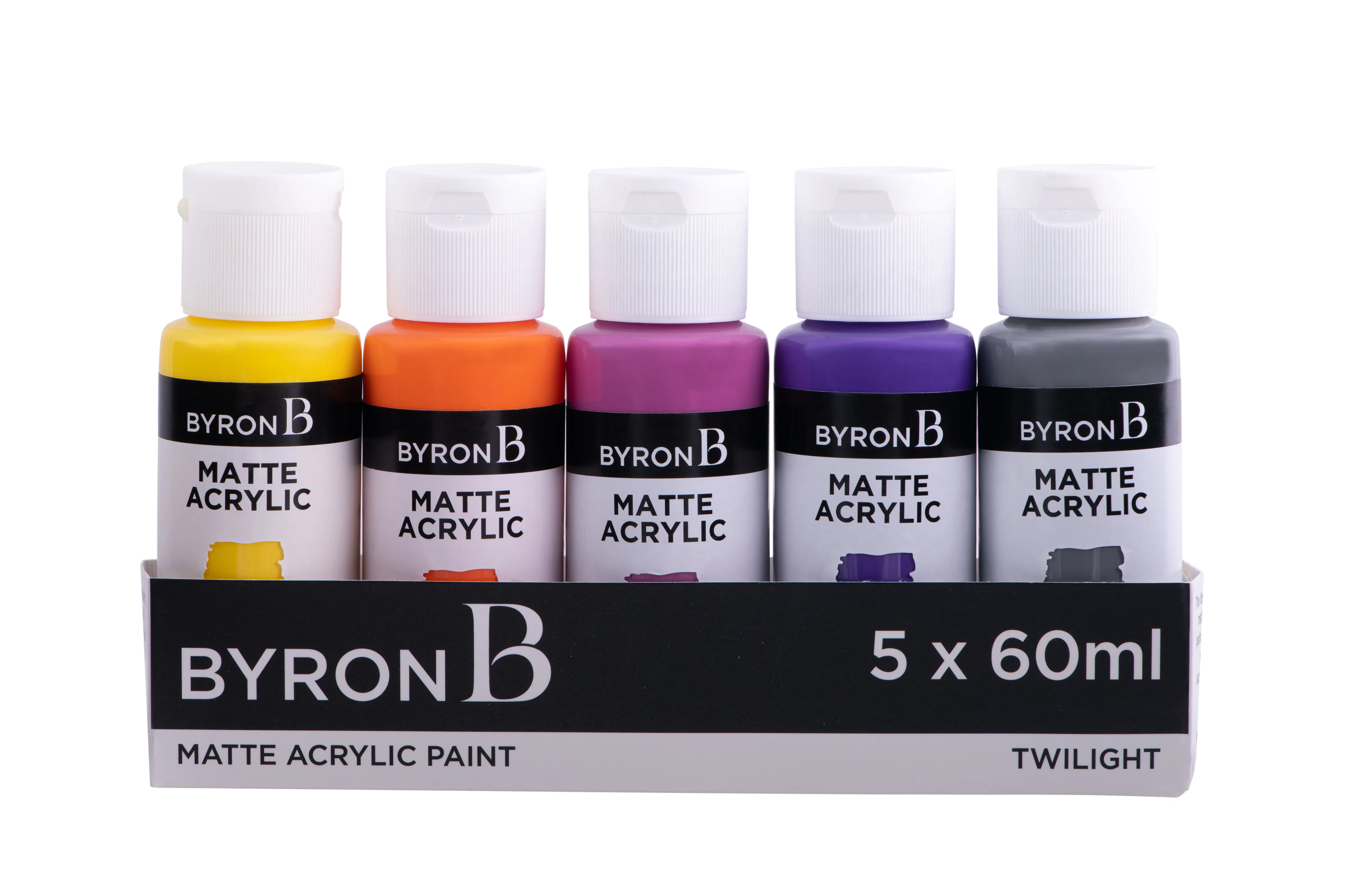 Jasart Byron Matte Acrylic 59ml Paints Set of 5 Twilight Colours - Nail Gallerys