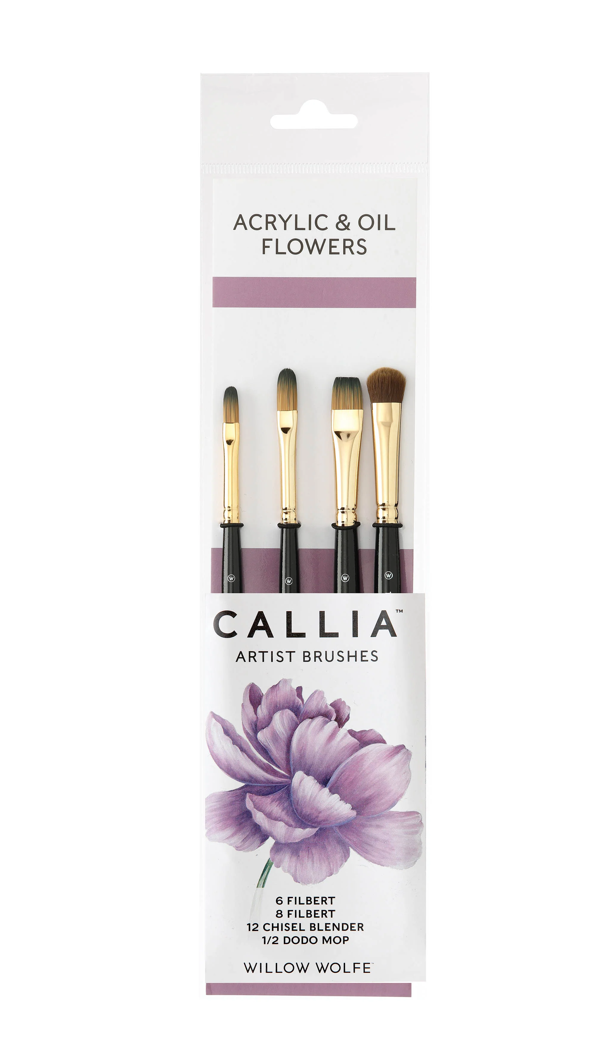 Willow Wolfe Callia Acrylic & Oil Flowers Brush Set - Nail Gallerys