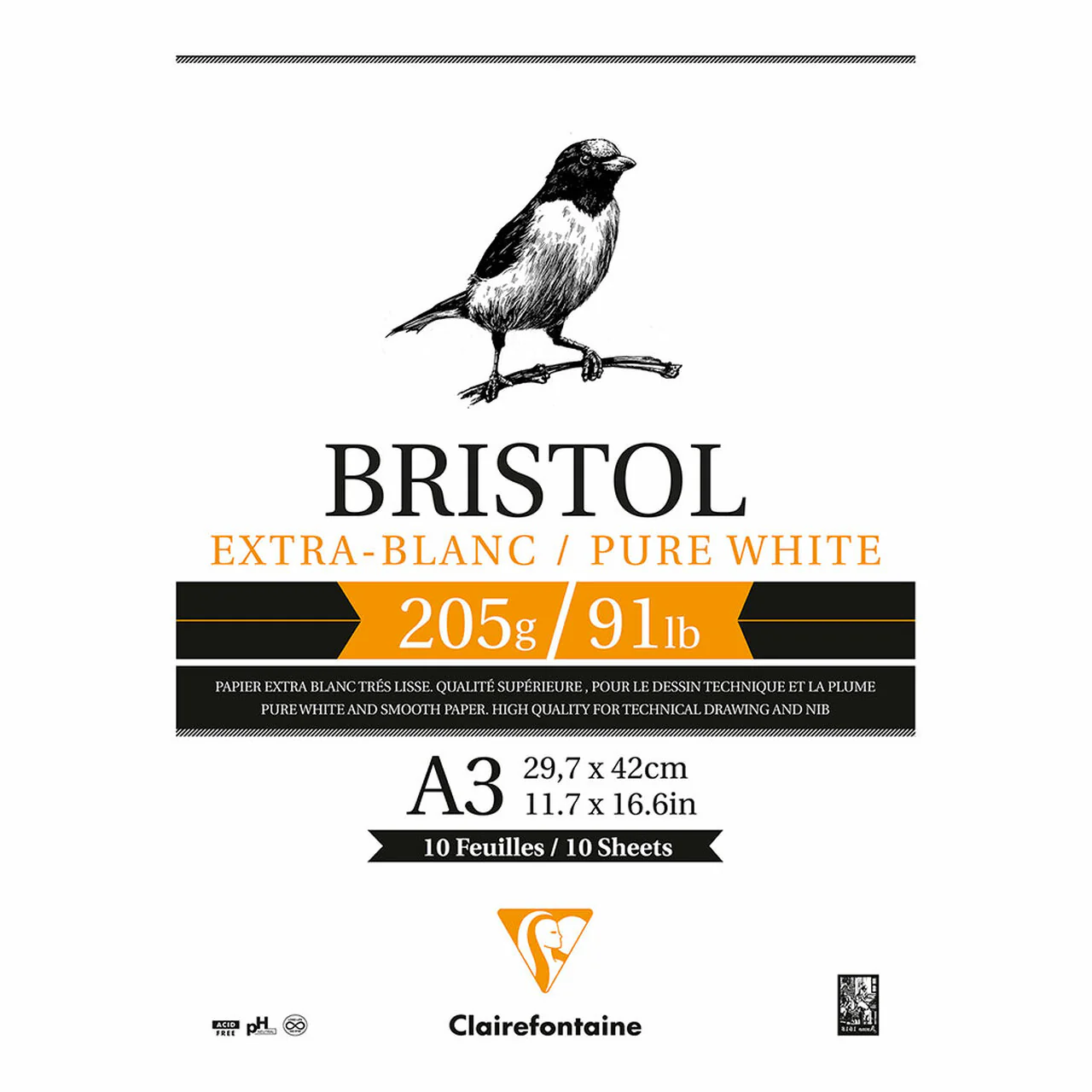 Clairefontaine Bristol Pad 205gsm 20 Sheets - Nail Gallerys