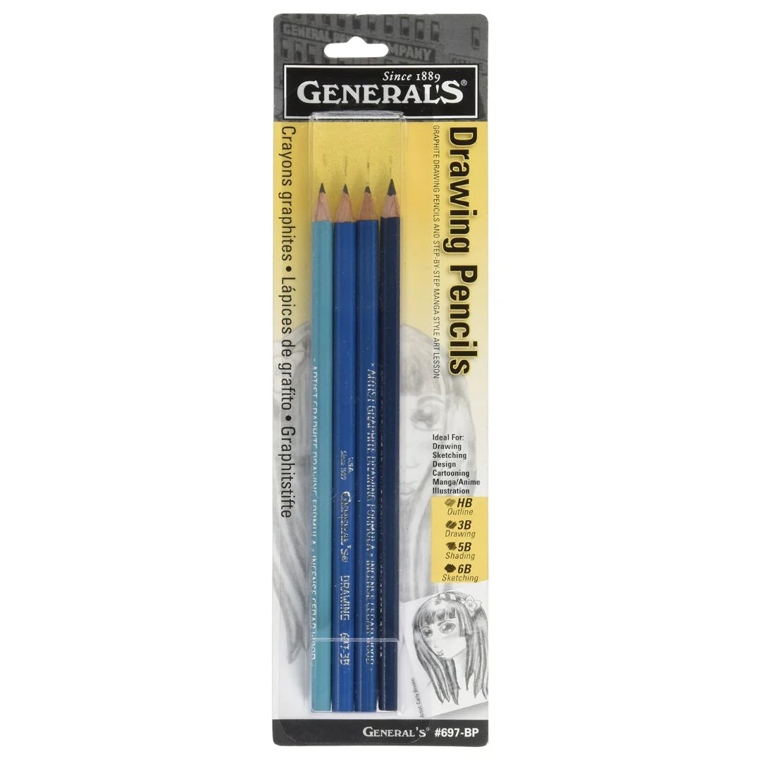 General's Drawing Graphite Pencils Set of 4 - Nail Gallerys
