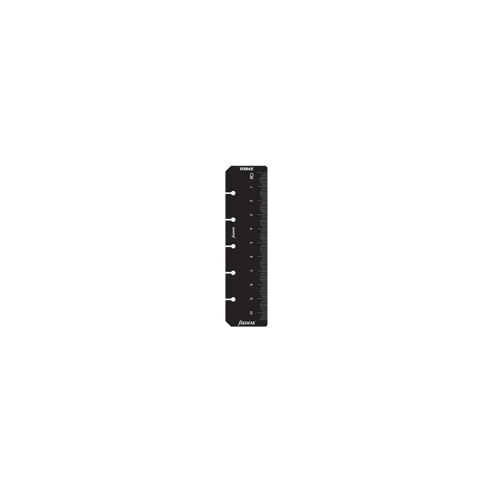 Filofax Mini Organiser Ruler/Page Marker Black - Nail Gallerys