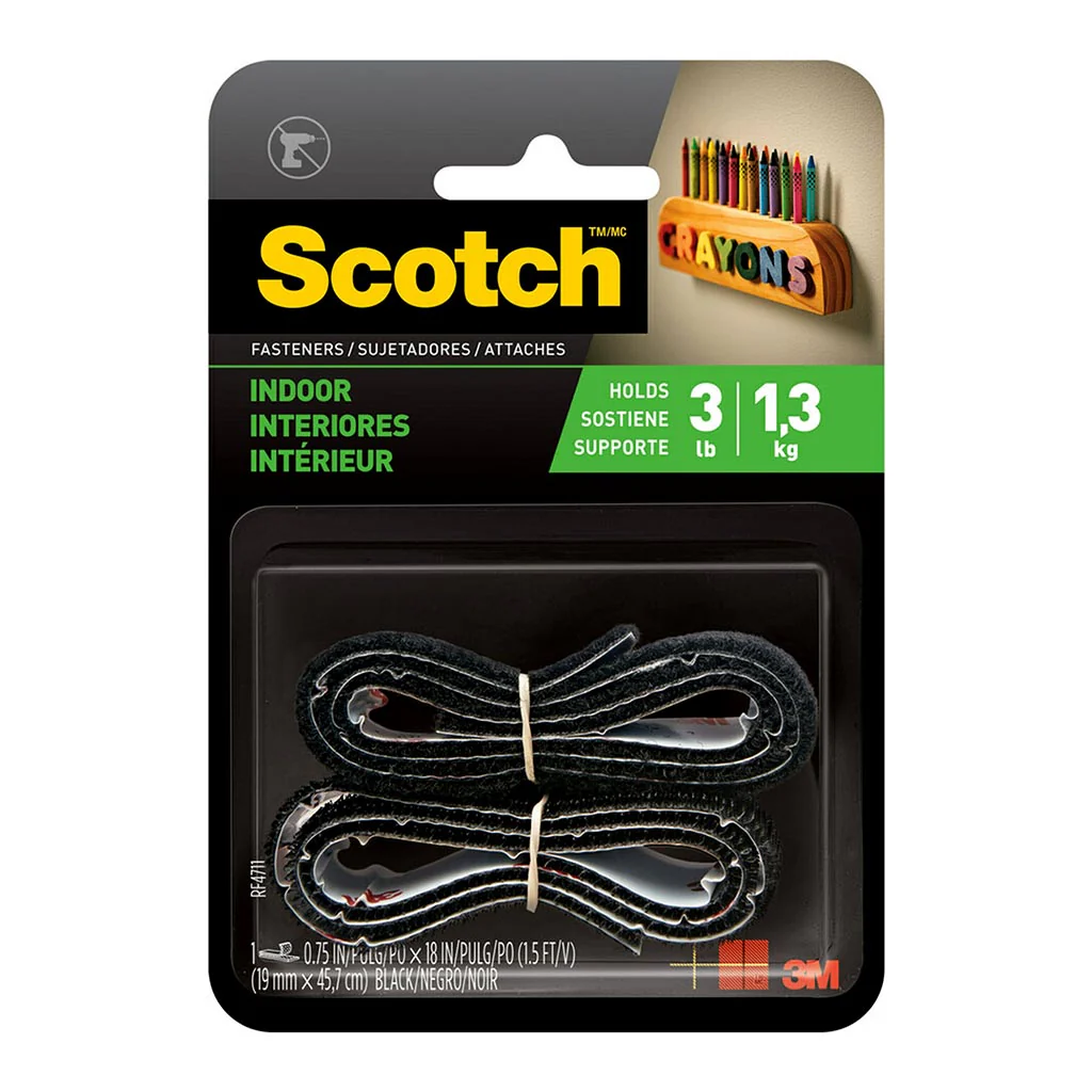 Scotch 12.7mmx4.57m Black Indoor Fastener - Nail Gallerys