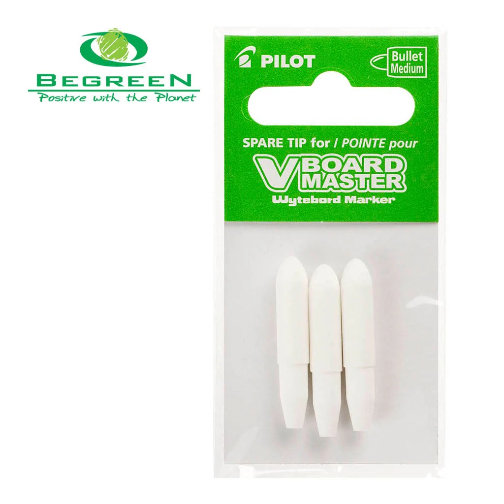 Pilot Begreen V Board Whiteboard Marker Bullet Tips Pack Of 3 - Nail Gallerys