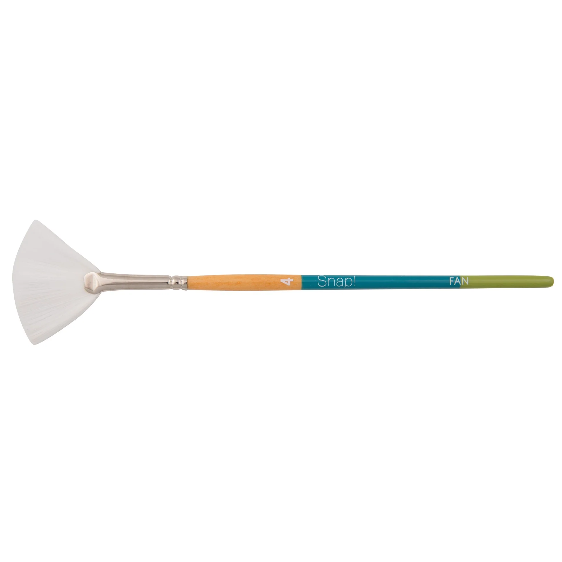 Princeton Snap! 9850 Short Handle White Taklon Fan Size 4 Brush - Nail Gallerys